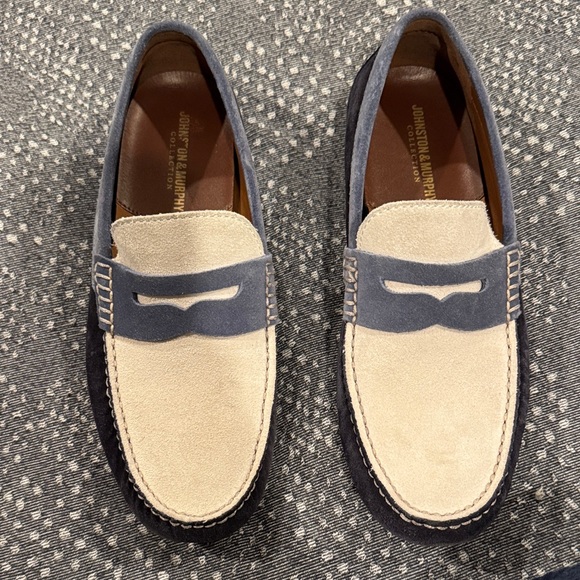 Johnston & Murphy Men’s Navy and White Baldwin Driver Loafers size 9.5 - Picture 3 of 9